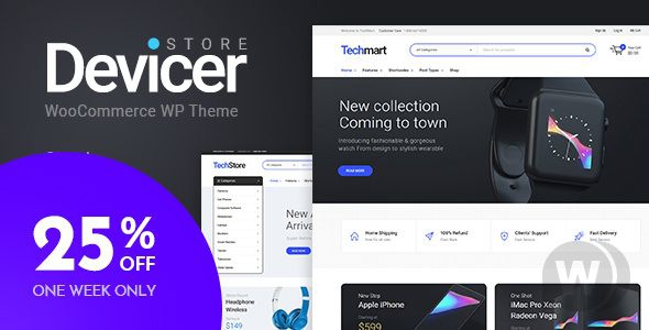 Devicer - шаблон магазина электроники WordPress