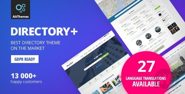 Directory+ WordPress Theme v2.72 - шаблон каталога WordPress