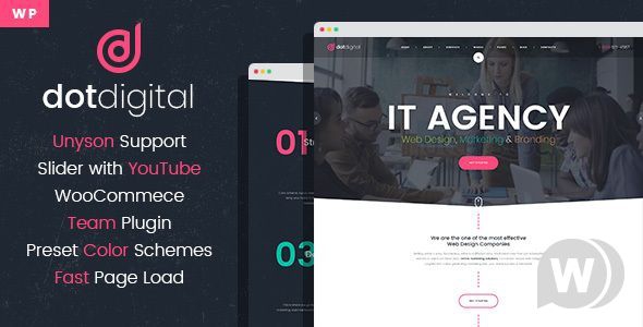 DotDigital – шаблон IT агентства WordPress