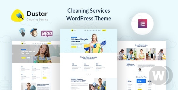 Dustar v1.0.1 – клининговые услуги WordPress тема