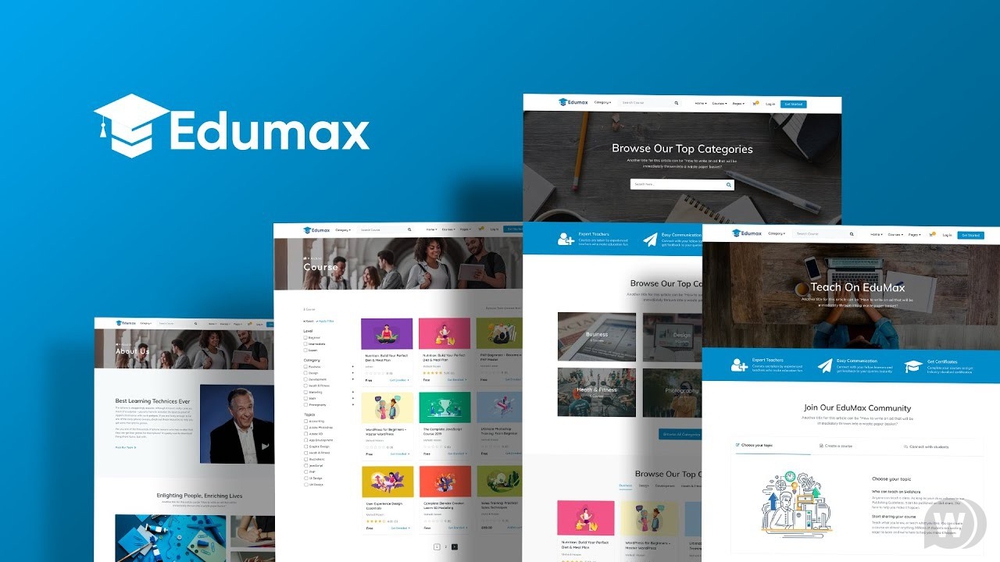 Edumax 2.0.8 - WordPress тема для создания портала онлайн-курсов