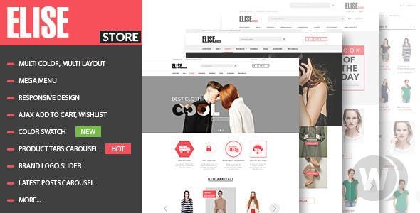 Elise v1.3.2 - шаблон моды WooCommerce WordPress