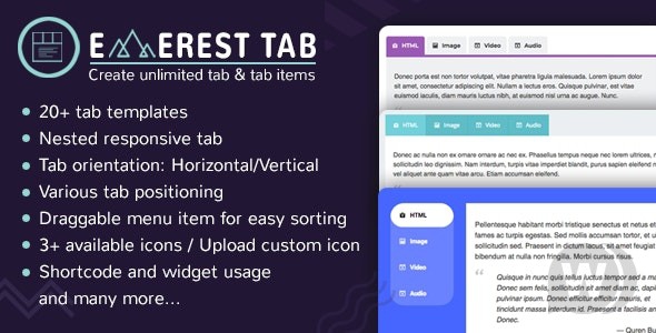 Everest Tab v1.1.8 - Responsive Tab Plugin For WordPress