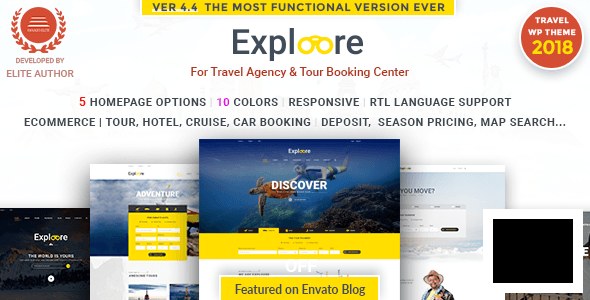 EXPLOORE v5.8 - туристический шаблон WordPress