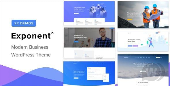 Exponent v1.2.8.2 - современный бизнес шаблон WordPress