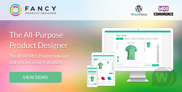 Fancy Product Designer v4.6.6 - дизайн отображения товара для WooCommerce