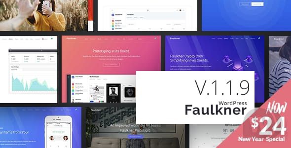 Faulkner v1.1.14 - адаптивная тема WordPress для IT компаний
