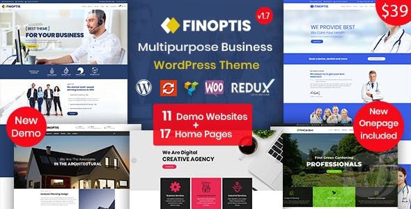 Finoptis v2.2 - бизнес шаблон WordPress