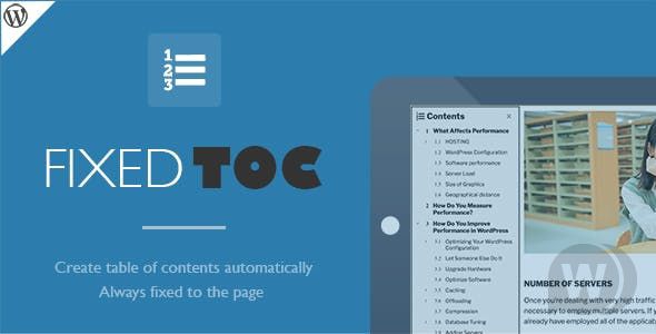 Fixed TOC v3.1.24 - плагин содержания в статьях WordPress