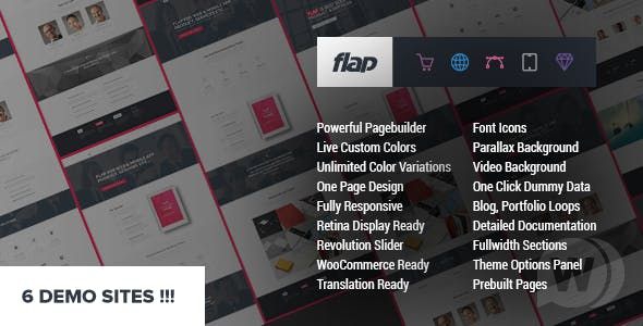 FLAP v1.4.1 - бизнес шаблон WordPress