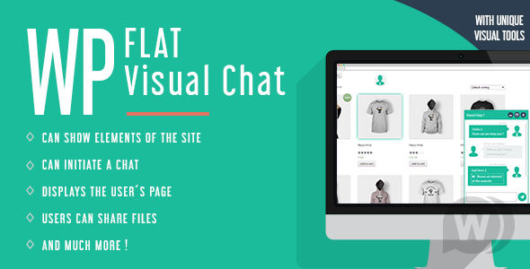 WP Flat Visual Chat v5.391 - живой чат WordPress