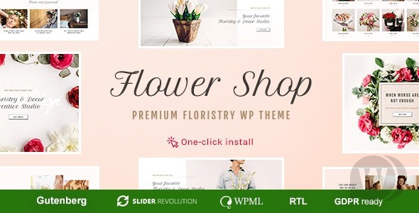 Flower Shop v1.1.1 - WordPress тема "Флористический бутик и магазин украшений"