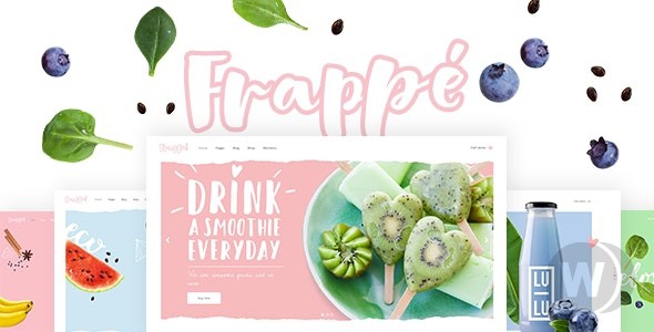 Frappé v1.6.1 - смузи, соки и органические продукты питания WordPress