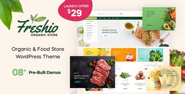 Freshio v1.9.2 - тема WordPress для магазина органических продуктов и продуктов питания
