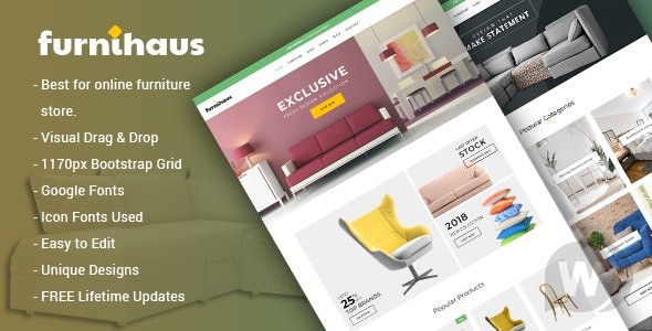 Furnihaus v1.1.1 - шаблон магазина мебели WooCommerce WordPress