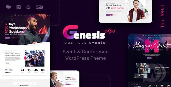 GenesisExpo v1.2.10 NULLED - деловые мероприятия и конференции WordPress шаблон