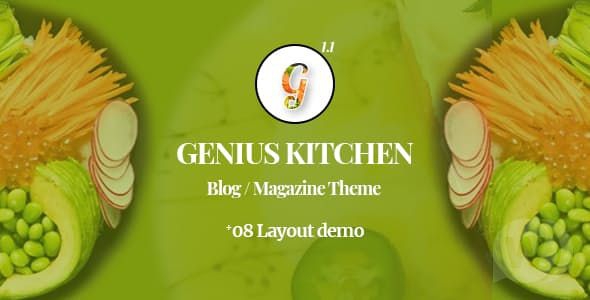 Genius Kitchen v1.1 - шаблон блога о еде для WordPress