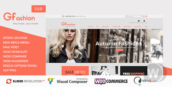 GFashion - шаблон интернет магазина Woocommerce