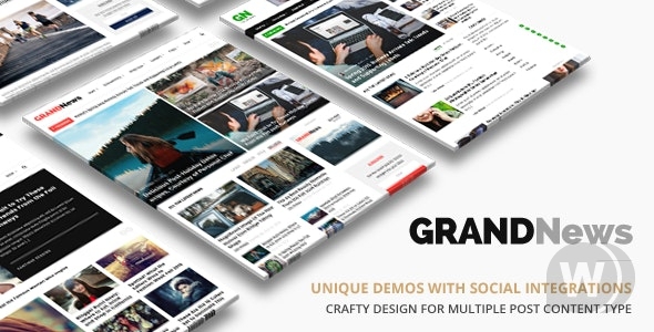 Grand News v3.4 NULLED | тема новостей WordPress