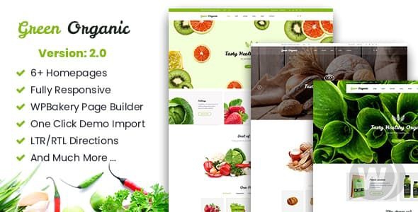Green Organic v2.6 - шаблон магазина органических продуктов WordPress