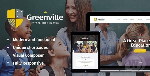 Greenville v1.3.1 - шаблон сайта приватной школы WordPress