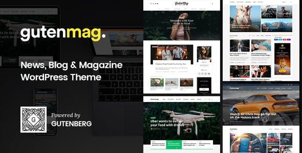 GutenMag v1.1.6 - новостной премиум шаблон WordPress