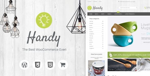 Handy v5.1.0 - шаблон товаров ручной работы WordPress WooCommerce