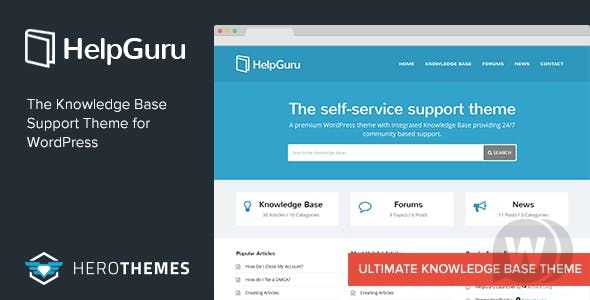 HelpGuru v1.7.4 - шаблон базы знаний WordPress
