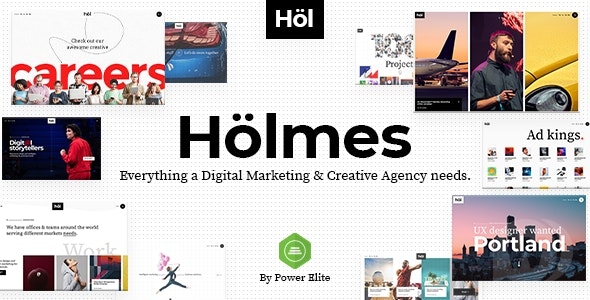 Holmes v1.3.1 NULLED - тема цифрового агентства WordPress