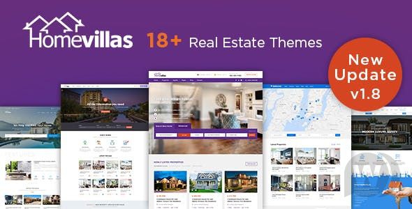 Home Villas v2.2 NULLED - премиум шаблон сайта по недвижимости WordPress