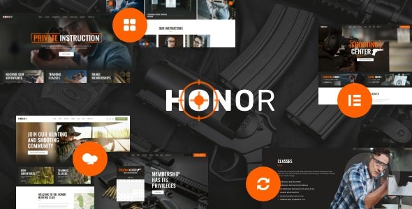 Honor v1.3.0 | тема WordPress для стрелкового клуба и магазина оружия