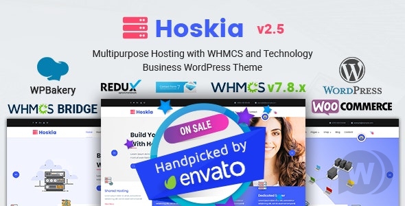 Hoskia v2.4 | многоцелевая тема хостинга WordPress с шаблоном WHMCS