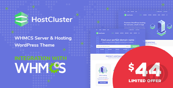 HostCluster v1.9 - WordPress шаблон хостинга