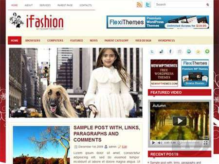 iFashion - тема о моде для WordPress