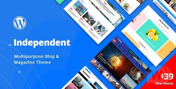 Independent v1.0.5 - многоцелевая тема блога и журнала WordPress