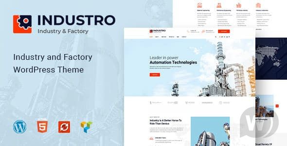 Industro v1.0.4 - бизнес шаблон промышленности WordPress