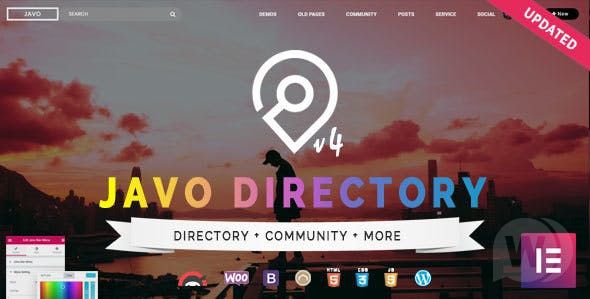 Javo Directory v4.1.9 - премиум шаблон WordPress