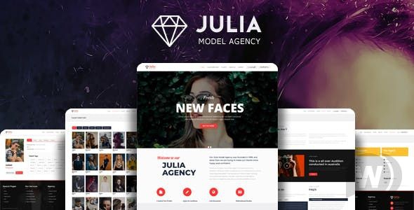 Julia v2.0.7 - WordPress шаблон для модельного агентства