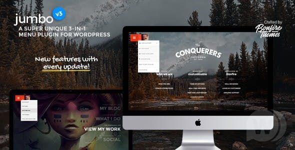 Jumbo v3.5 - плагин полноэкранного меню для WordPress