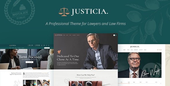 Justicia v1.4 - тема юриста и юридической фирмы WordPress
