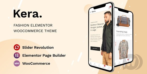 Kera v1.1.0 - тема магазина одежды WooCommerce Elementor