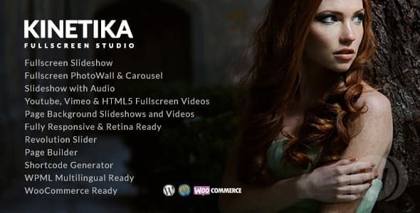 Kinetika v5.4 - полноэкранная тема WordPress для креативной фотографии