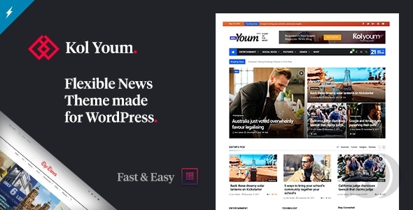 Newspaper Kolyoum v2.3.3 NULLED - новостной шаблон WordPress