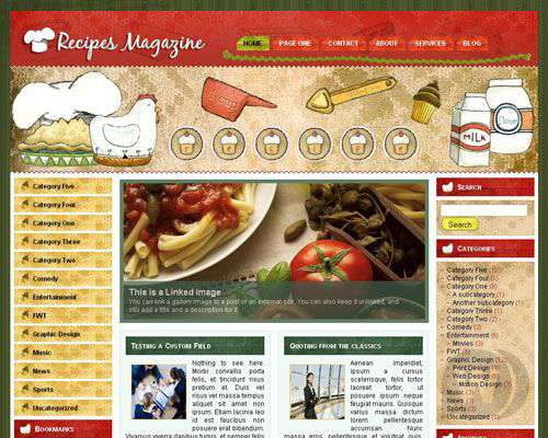 Кулинарная тема Recipes-magazine WordPress