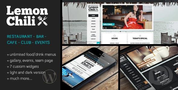 LemonChili v4.01 - шаблон для сайта ресторана WordPress