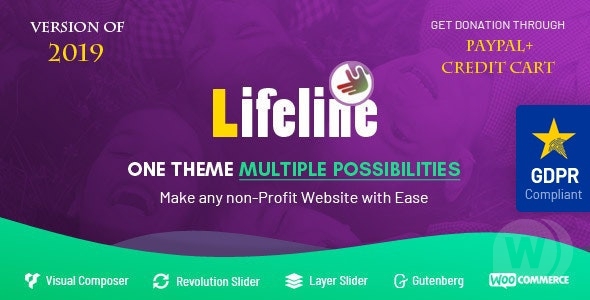 Lifeline v6.0 - WordPress тема по сбору средств и благотворительности