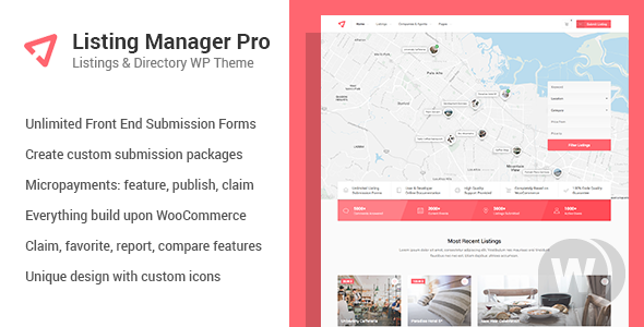Listing Manager Pro v1.0.9 - тема каталога для WooCommerce