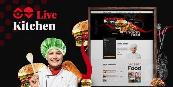 Livekitchen v2.0 - шаблон кафе или ресторана WordPress