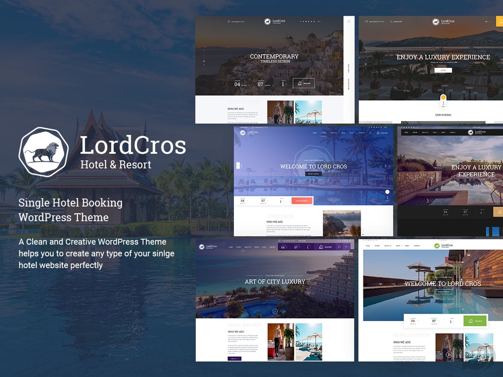 LordCros 1.2.0 - WordPress тема для бронирования отелей