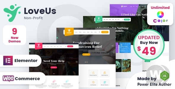 Loveus v2.0 NULLED - некоммерческая благотворительная тема WordPress
